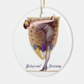 ヴィンテージピーコックウーマンフラッパーかわいらし セラミックオーナメント (左)