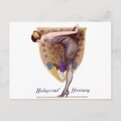 ヴィンテージピーコックウーマンフラッパーかわいらし ポストカード (正面)