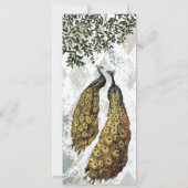 ヴィンテージピーコックシェブロン結婚式招待状 招待状 (裏面)