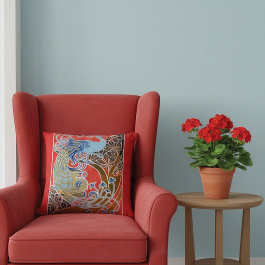 ヴィンテージピーコックジスバートコンバズ クッション