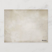 ヴィンテージピーコックジュエリー結婚タンのテーブル番号 ポストカード (裏面)