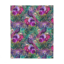 ヴィンテージピーコックスパープルティール（緑がかった色）アンティーク エレガント