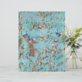 ヴィンテージピーコックスピンクとブルー折り紙紙 (スタンド正面)