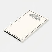 ヴィンテージピーコックスモノグラムアイボリーBG ポストイット (アングル)