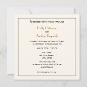 ヴィンテージピーコックスモノグラムアイボリーBG 招待状 (裏面)