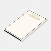 ヴィンテージピーコックスモノグラムフェイク金ゴールドアイボリーBG ポストイット (アングル)