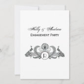 ヴィンテージピーコックスモノグラム 招待状 (正面)