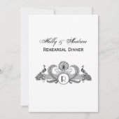 ヴィンテージピーコックスモノグラム 招待状 (正面)