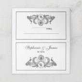 ヴィンテージピーコックスモノグラムShp プレイスカード (外部開封)