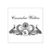 ヴィンテージピーコックス名モノグラム ラバースタンプ (インプリント)