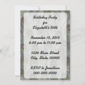 ヴィンテージピーコックス誕生日パーティー 招待状 (裏面)