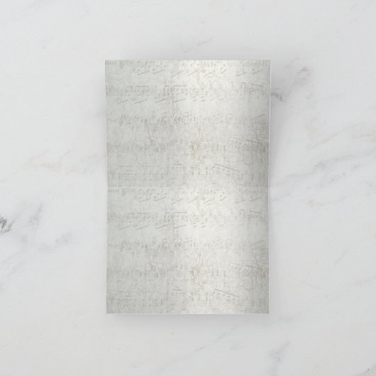 ヴィンテージピーコックス鳥ケ結婚ージの感謝 サンキューカード (内部)