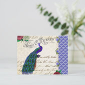 ヴィンテージピーコックソンコラージュ ポストカード (スタンド正面)