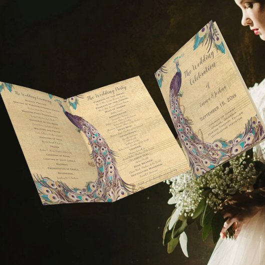 ヴィンテージピーコックナス紫ティール（緑がかった色）ブルー