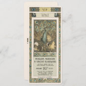 ヴィンテージピーコックファーム結婚-'s 招待状 (正面/裏面)