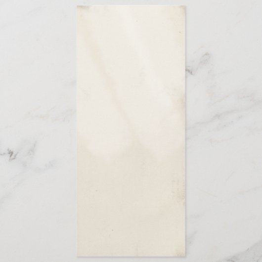 ヴィンテージピーコックフェザーエレガントボホティール（緑がかった色）結婚ズ メニュー (裏面)