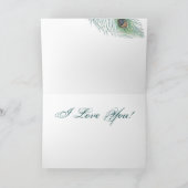 ヴィンテージピーコックフェザートゥルーラブ引用文 カード (内部)