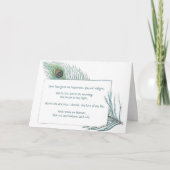 ヴィンテージピーコックフェザートゥルーラブ引用文 カード (正面)