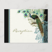 ヴィンテージピーコックフェザー披露宴招待状 エンクロージャーカード (裏面)