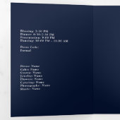 ヴィンテージピーコックフローラクインチェニェラ写真三重 三つ折り招待状 (内部最初)