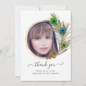 ヴィンテージピーコックフローラクインチェニェラ サンキューカード (正面)