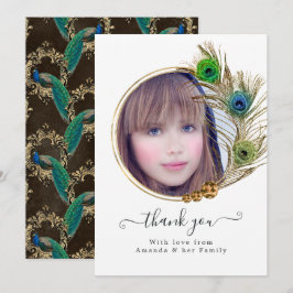 ヴィンテージピーコックフローラクインチェニェラ サンキューカード