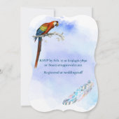 ヴィンテージピーコックブライダルシャワー 招待状 (裏面)