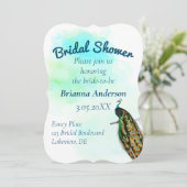 ヴィンテージピーコックブライダルシャワー 招待状 (スタンド正面)
