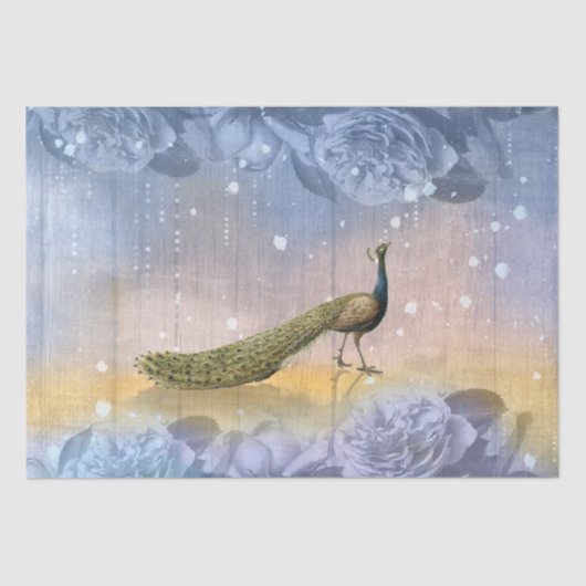 ヴィンテージピーコックブルーバラデクページ 薄葉紙 (正面)