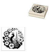 ヴィンテージピーコックブルー&グリーンピーコックス ラバースタンプ (押印)