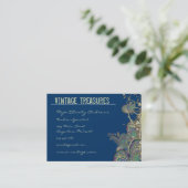 ヴィンテージピーコックペイズリースワールデザイン 名刺 (スタンド正面)