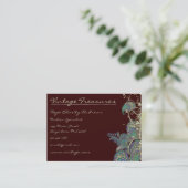 ヴィンテージピーコックペイズリースワールデザイン 名刺 (スタンド正面)