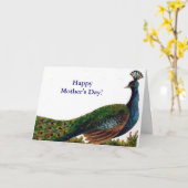 ヴィンテージピーコックマザーズデイカード カード (黄色い花)
