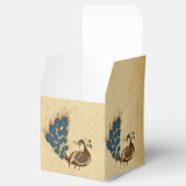 ヴィンテージピーコックモノグラム結婚式の引き出物ボックス フェイバーボックス (オープン)