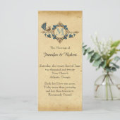 ヴィンテージピーコックモノグラム結婚式 プログラム (スタンド正面)