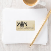 ヴィンテージピーコックモノグラムRSVP差出人住所ラベル ラベル (インサイチュ)