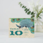 ヴィンテージピーコックラブバードテーブル番号 ポストカード (スタンド正面)