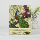 ヴィンテージピーコックリハーサルディナー招待状 招待状 (スタンド正面)