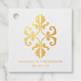 ヴィンテージピーコックワイン結婚テーマ フェイバータグ