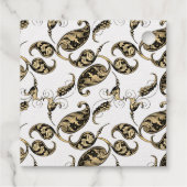 ヴィンテージピーコックワイン結婚テーマ フェイバータグ (裏面)