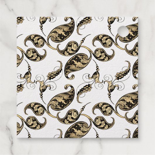 ヴィンテージピーコックワイン結婚テーマ フェイバータグ (裏面)