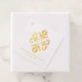 ヴィンテージピーコックワイン結婚テーマ フェイバータグ (箱)