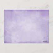 ヴィンテージピーコック宝石結婚紫のテーブル番号 ポストカード (裏面)