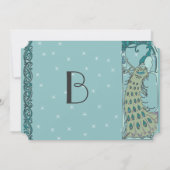 ヴィンテージピーコック結婚式招待状 招待状 (裏面)