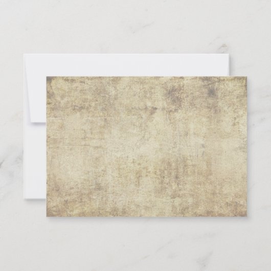 ヴィンテージピーコック結婚式招待状RSVP 出欠カード (裏面)