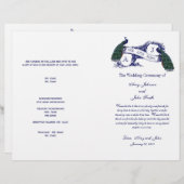 ヴィンテージピーコック結婚式 プログラム (正面/裏面)