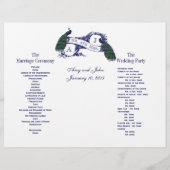 ヴィンテージピーコック結婚式 プログラム (裏面)