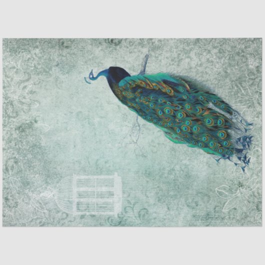 ヴィンテージピーコック18lbティッシュクラフト紙 薄葉紙 (正面)