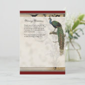 ヴィンテージピーコック6 -結婚式招待状 招待状 (スタンド正面)