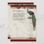 ヴィンテージピーコック6 -結婚式招待状 招待状 (正面/裏面)